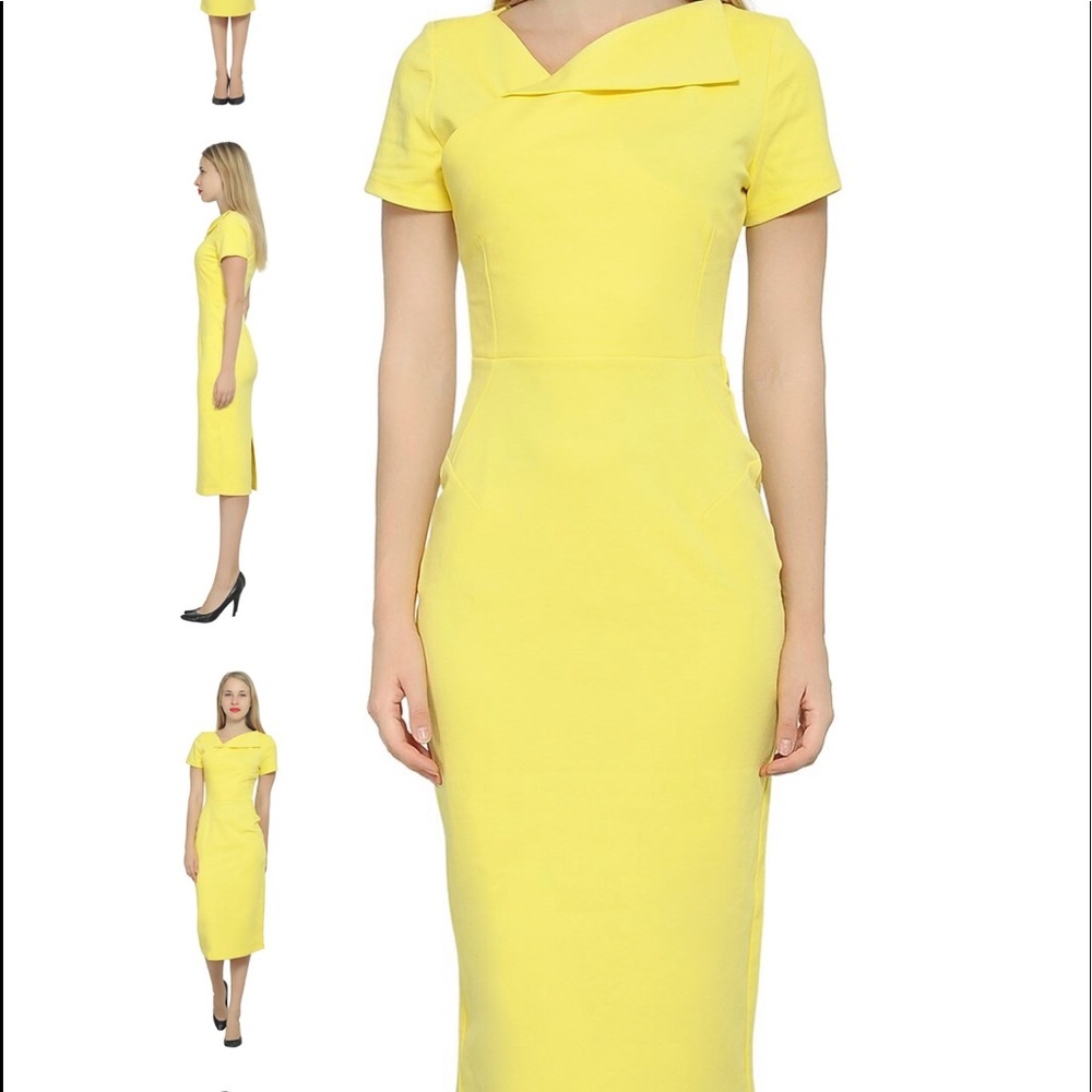 Mary Crafts 20 Notched Neck Midi Sheath Dress, S/S